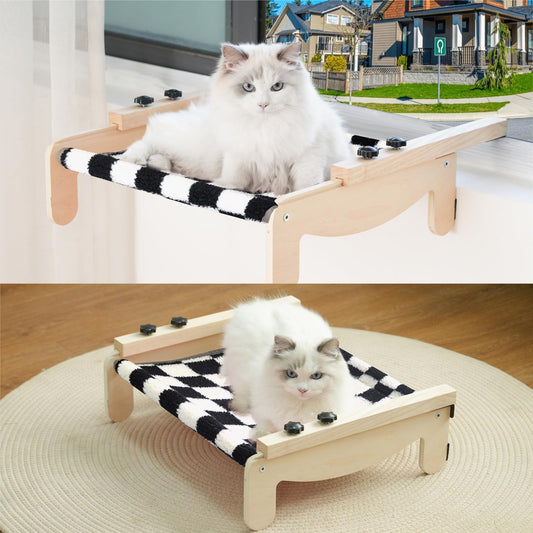 Cat Hammock - Wooden Window Perch