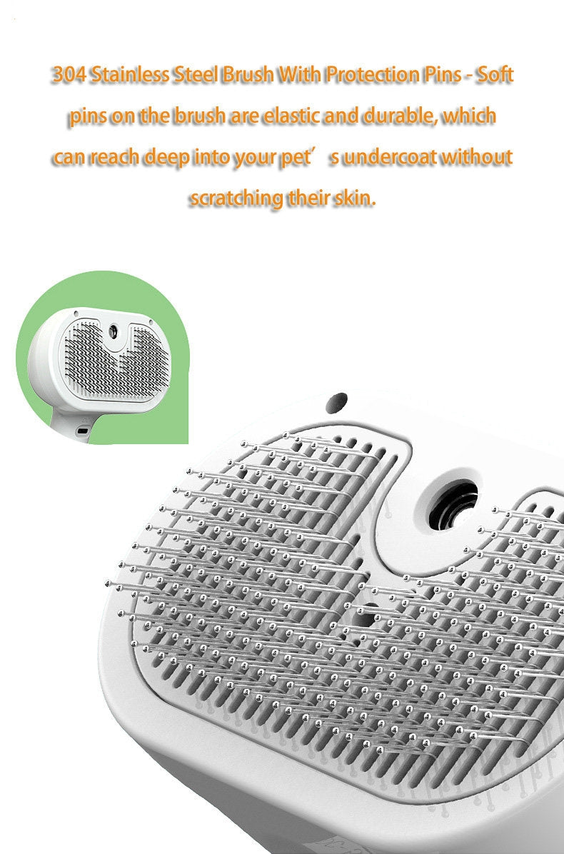 Pet Grooming Tool with Built-in Mist Humidifier